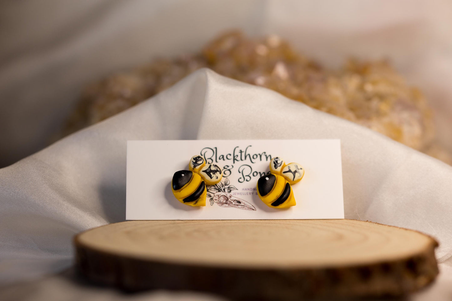 Bee Stud Earrings - Bee, Honeypot, Honeycomb Options