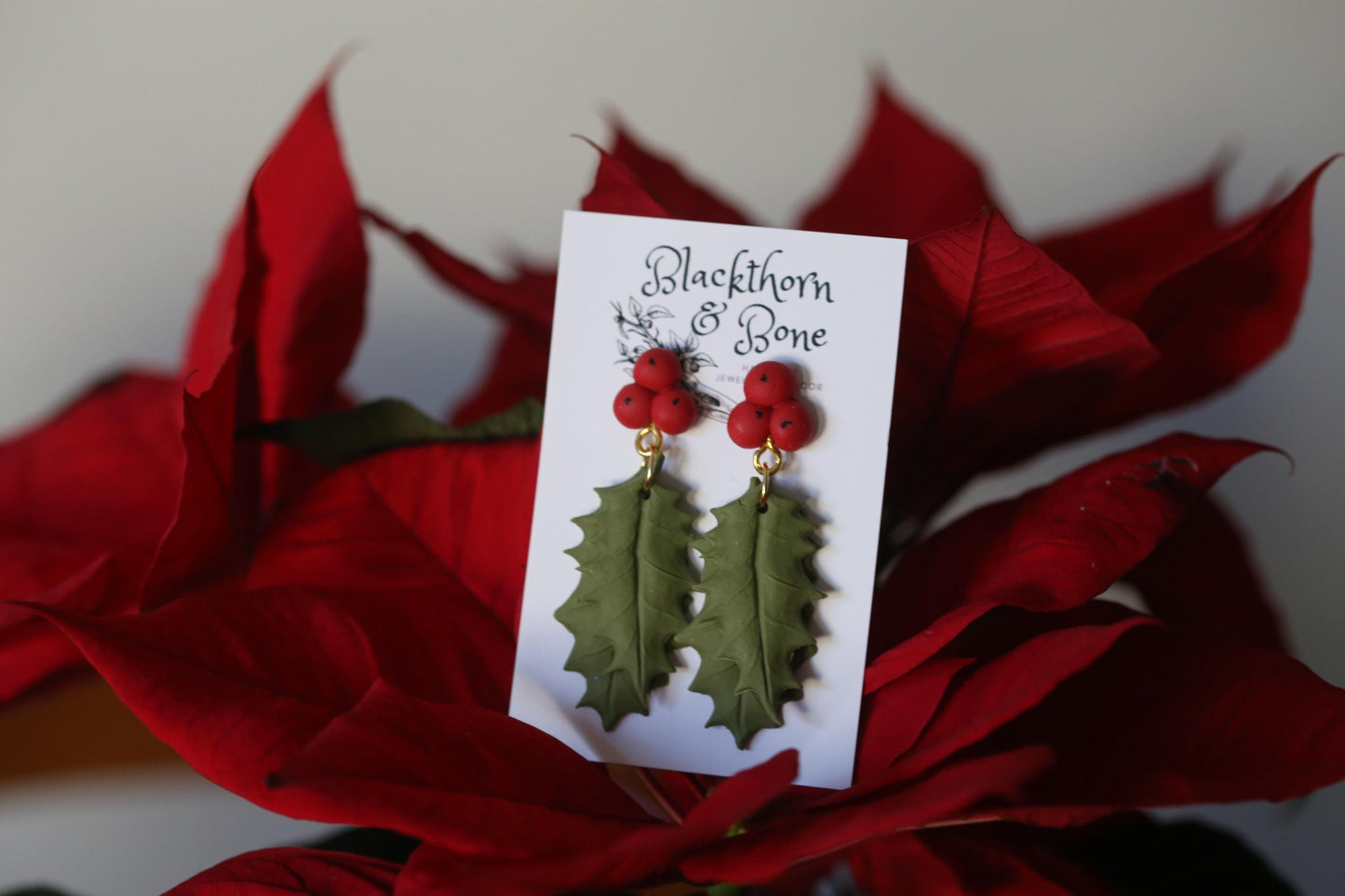 Christmas Holly Earrings
