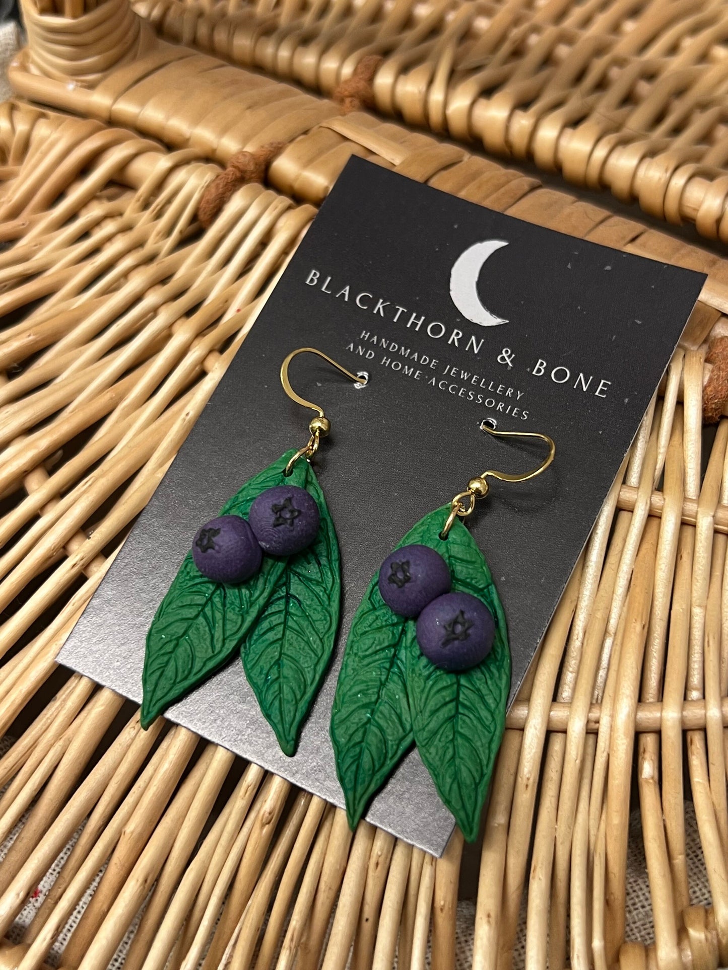 Winter Foliage and Berry Earrings - Bay Leaf and Berry // Winter Solstice, Christmas, Nature, Novelty Earrings