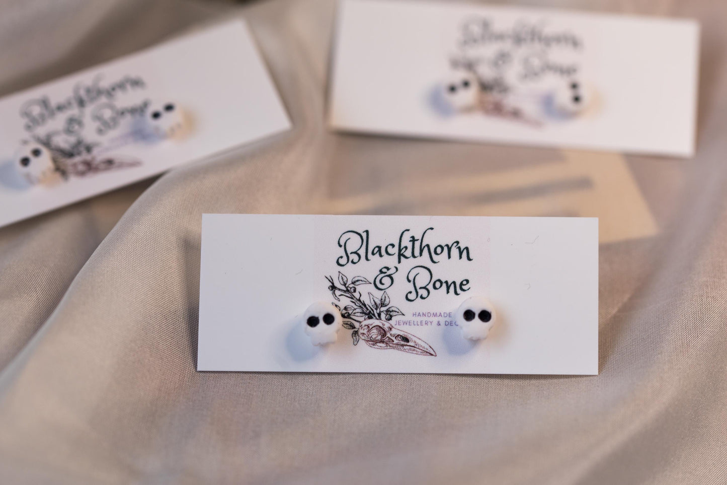 Tiny Skull Stud Earrings