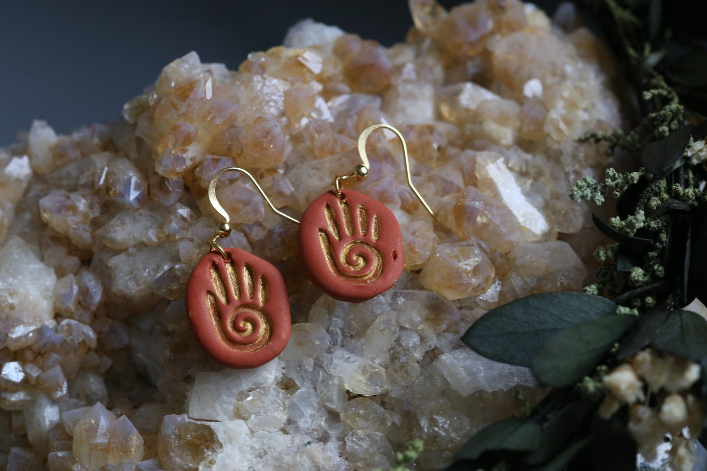 Ancient Handprint Earrings