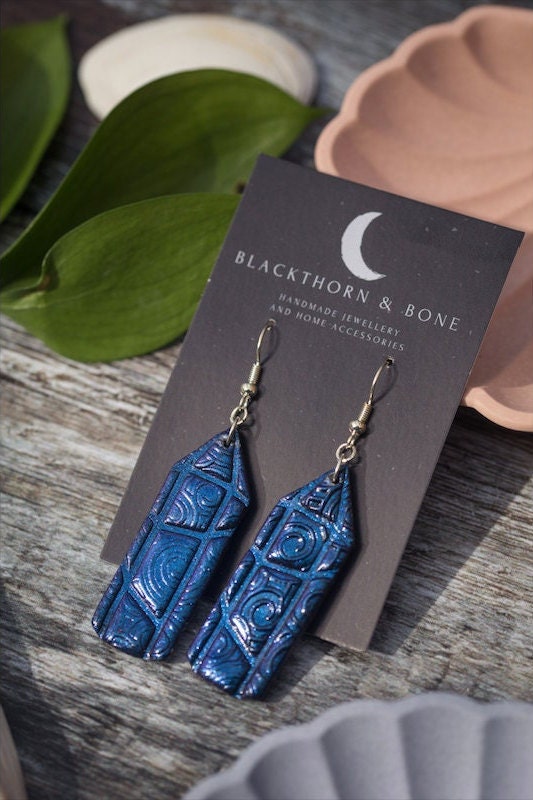 Handmade Purple Crystal Earrings