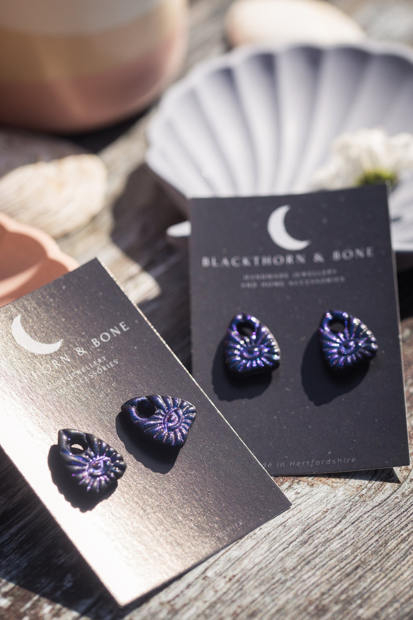 Mini Ouija Planchette Stud Earrings