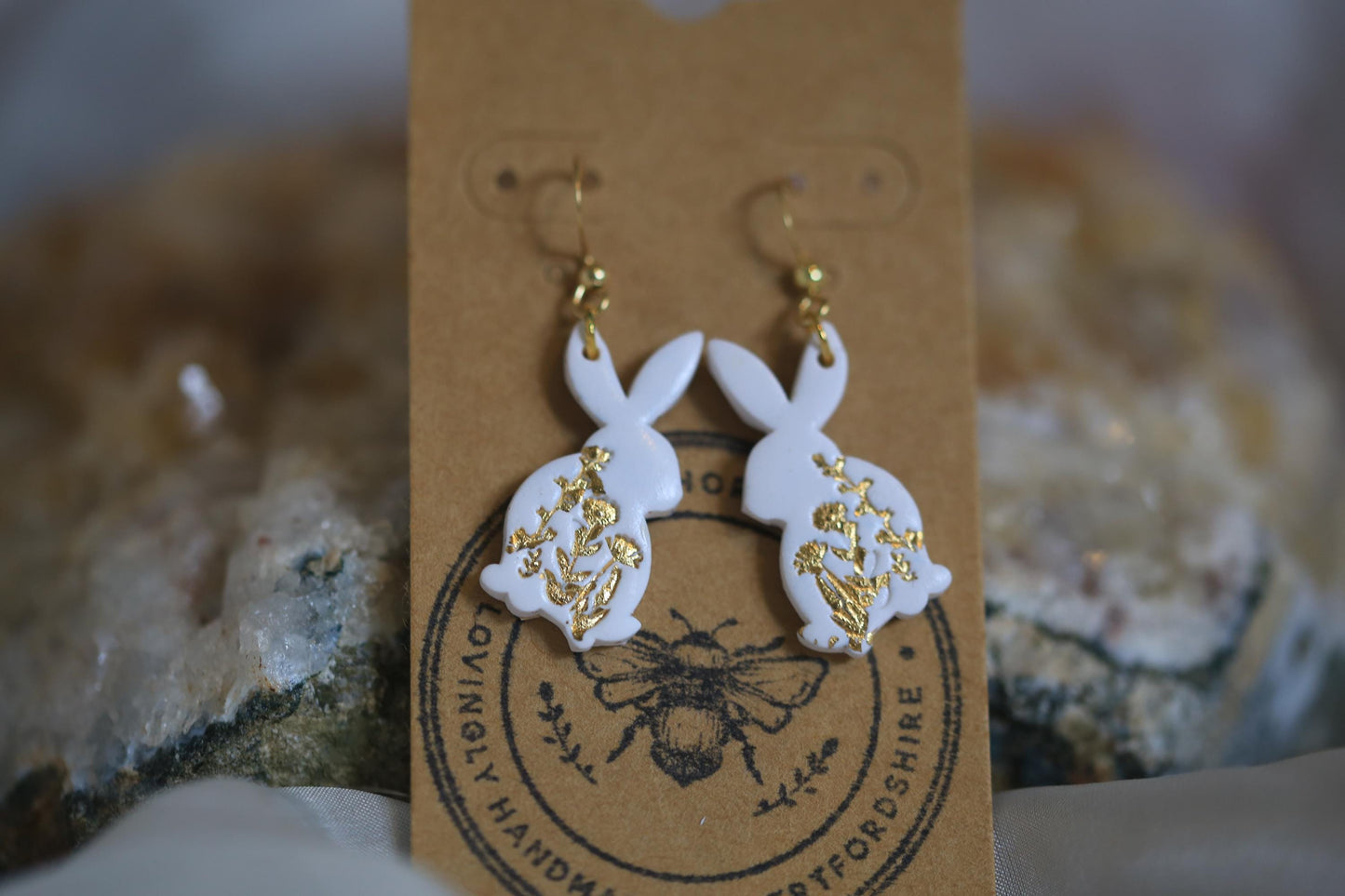 Folk Floral Hare Earrings
