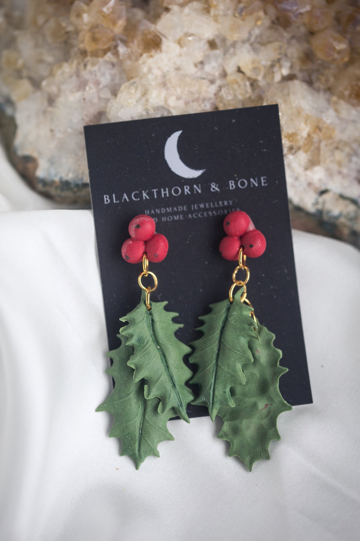 Christmas Holly Earrings