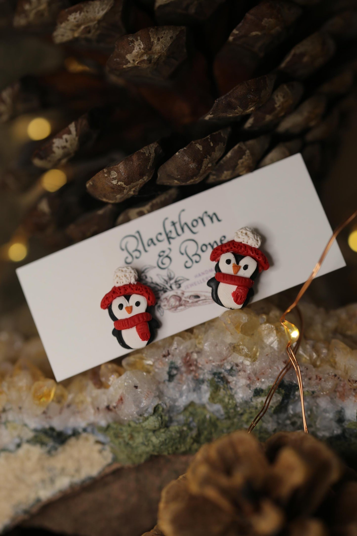 Winter Penguin Studs