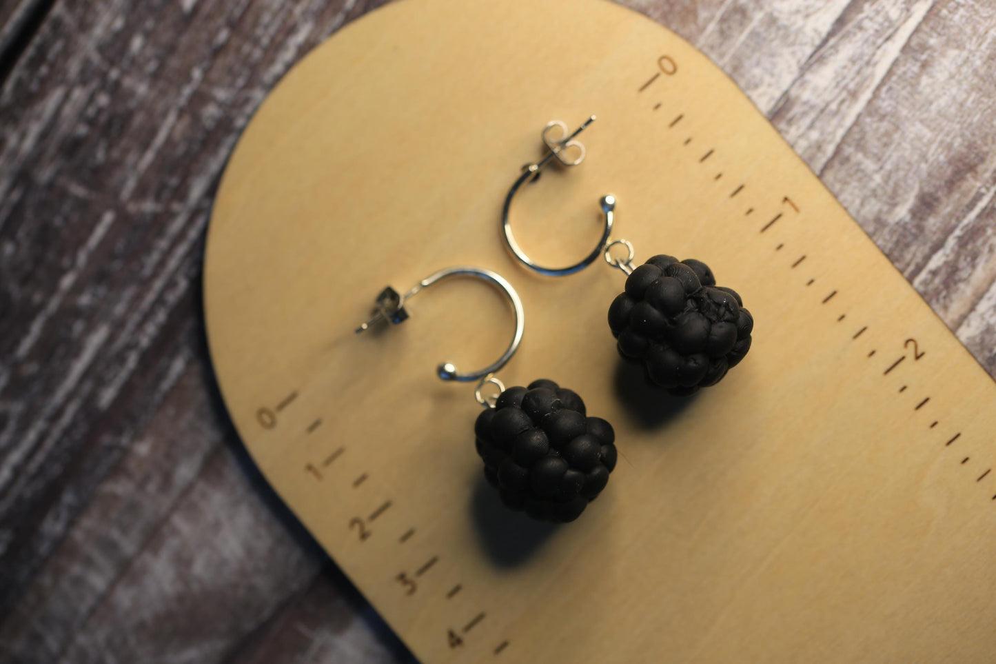 3D Blackberry Earrings