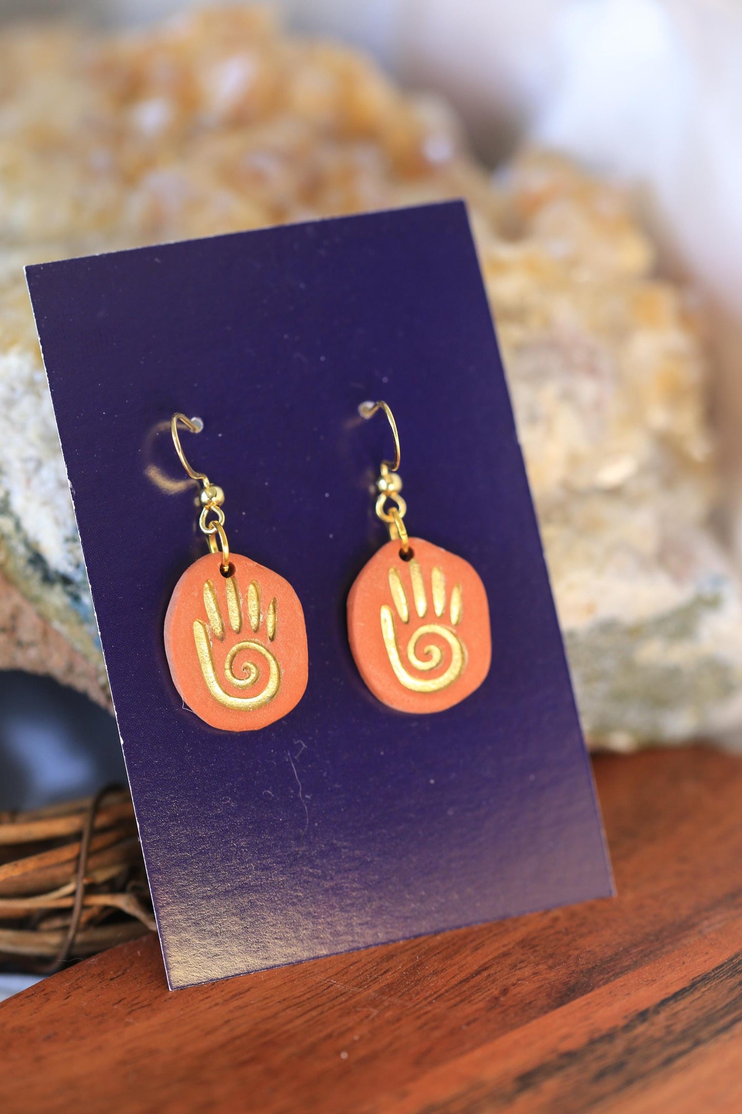 Ancient Handprint Earrings