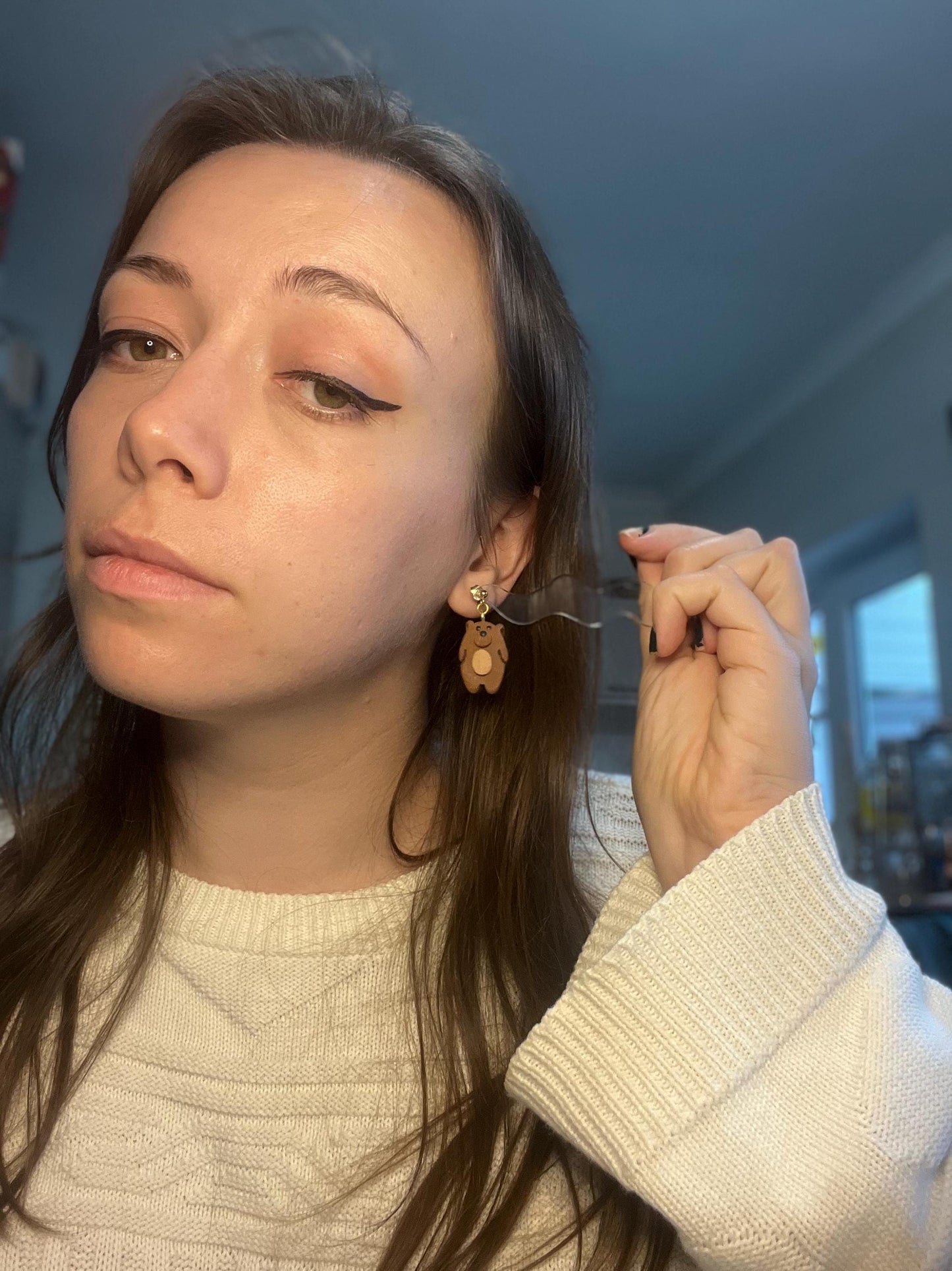 Brown Bear Earrings