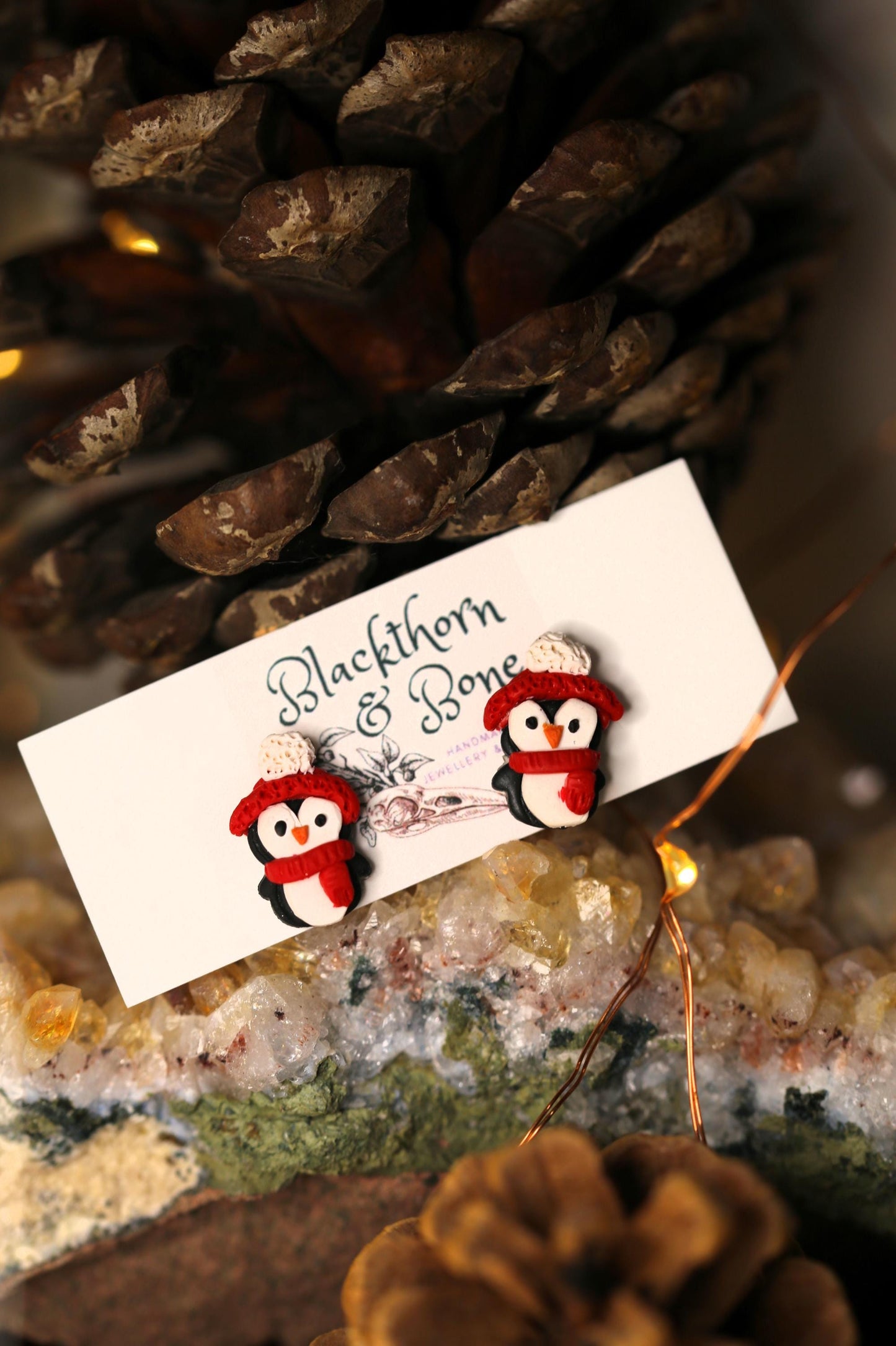 Winter Penguin Studs