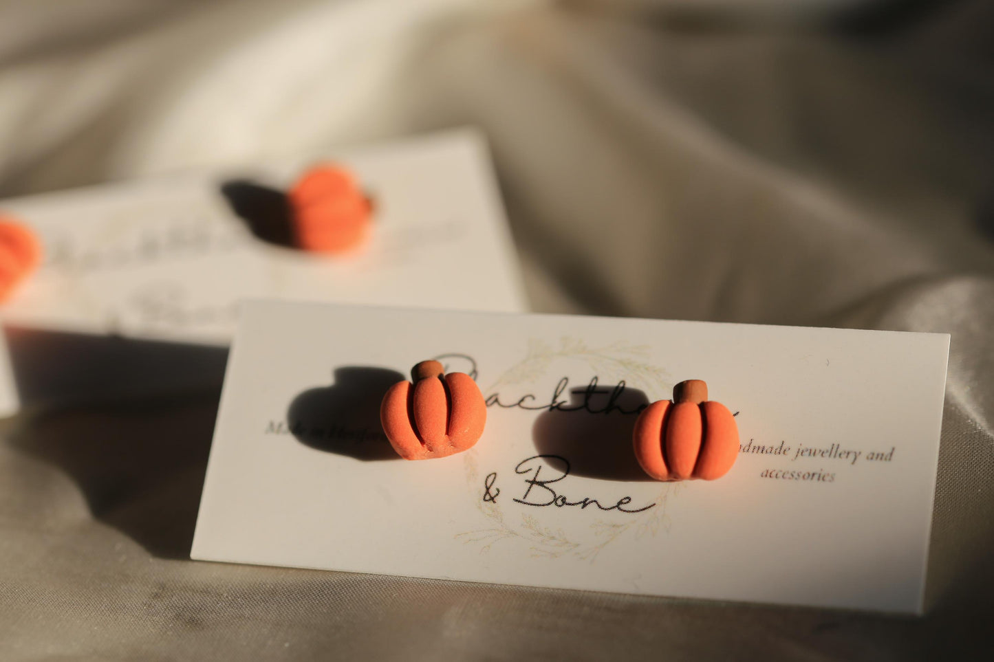 Miniature Pumpkin Stud Earrings