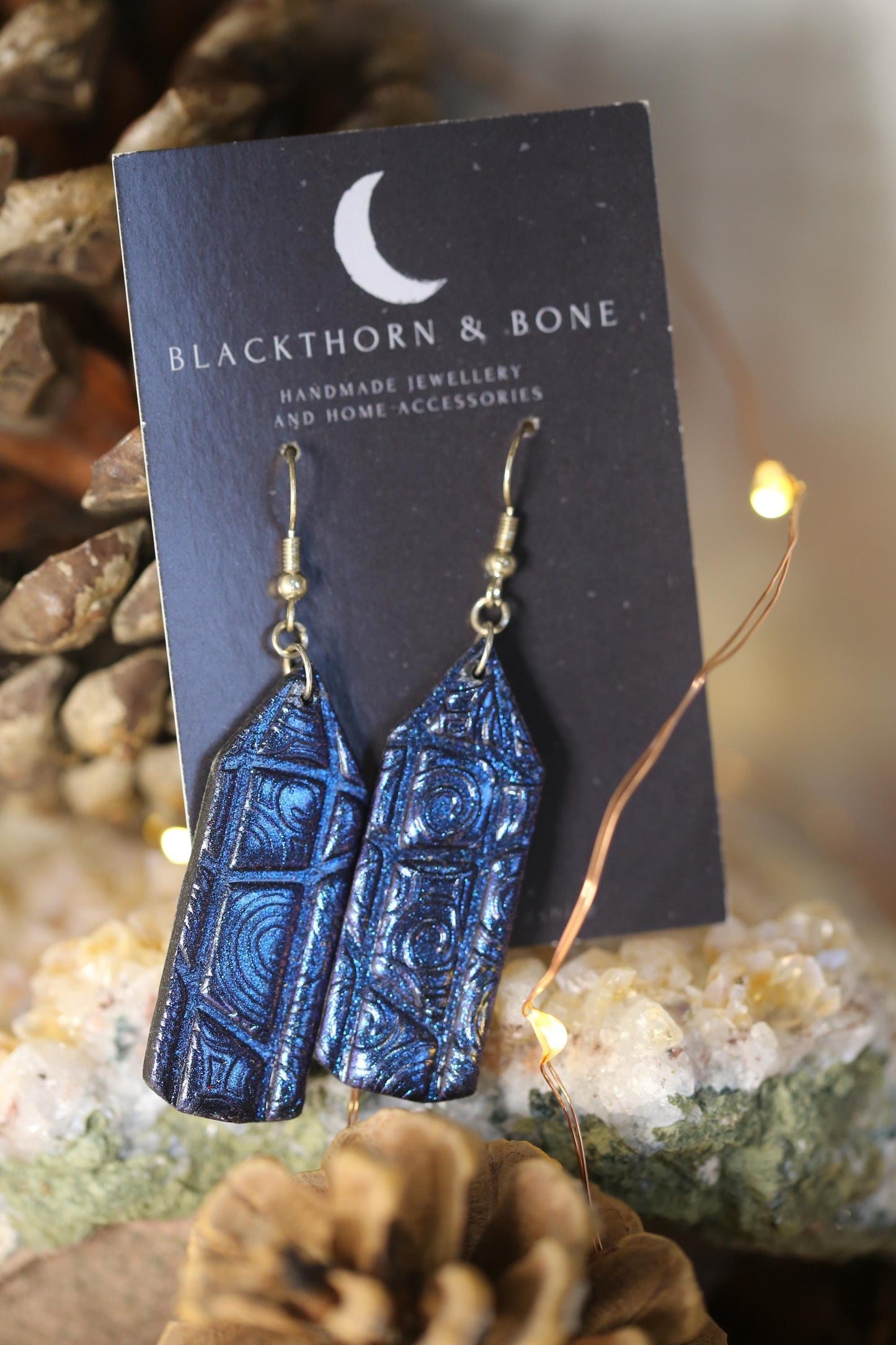 Handmade Purple Crystal Earrings