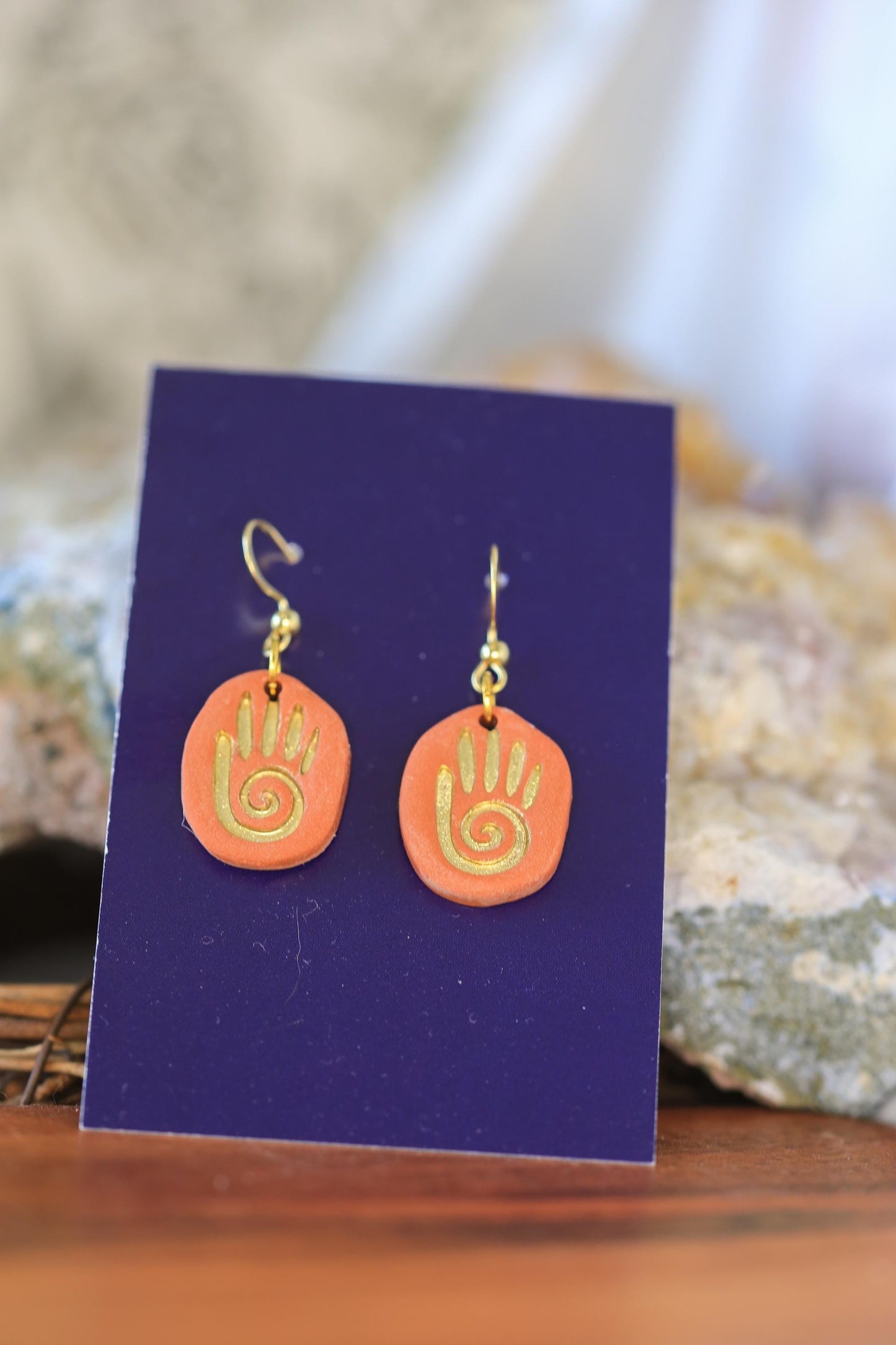 Ancient Handprint Earrings