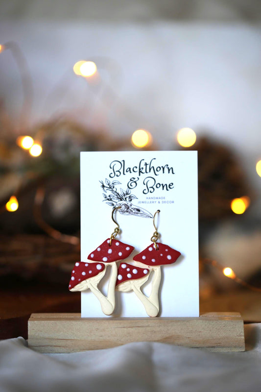 Small Fly Agaric Earrings