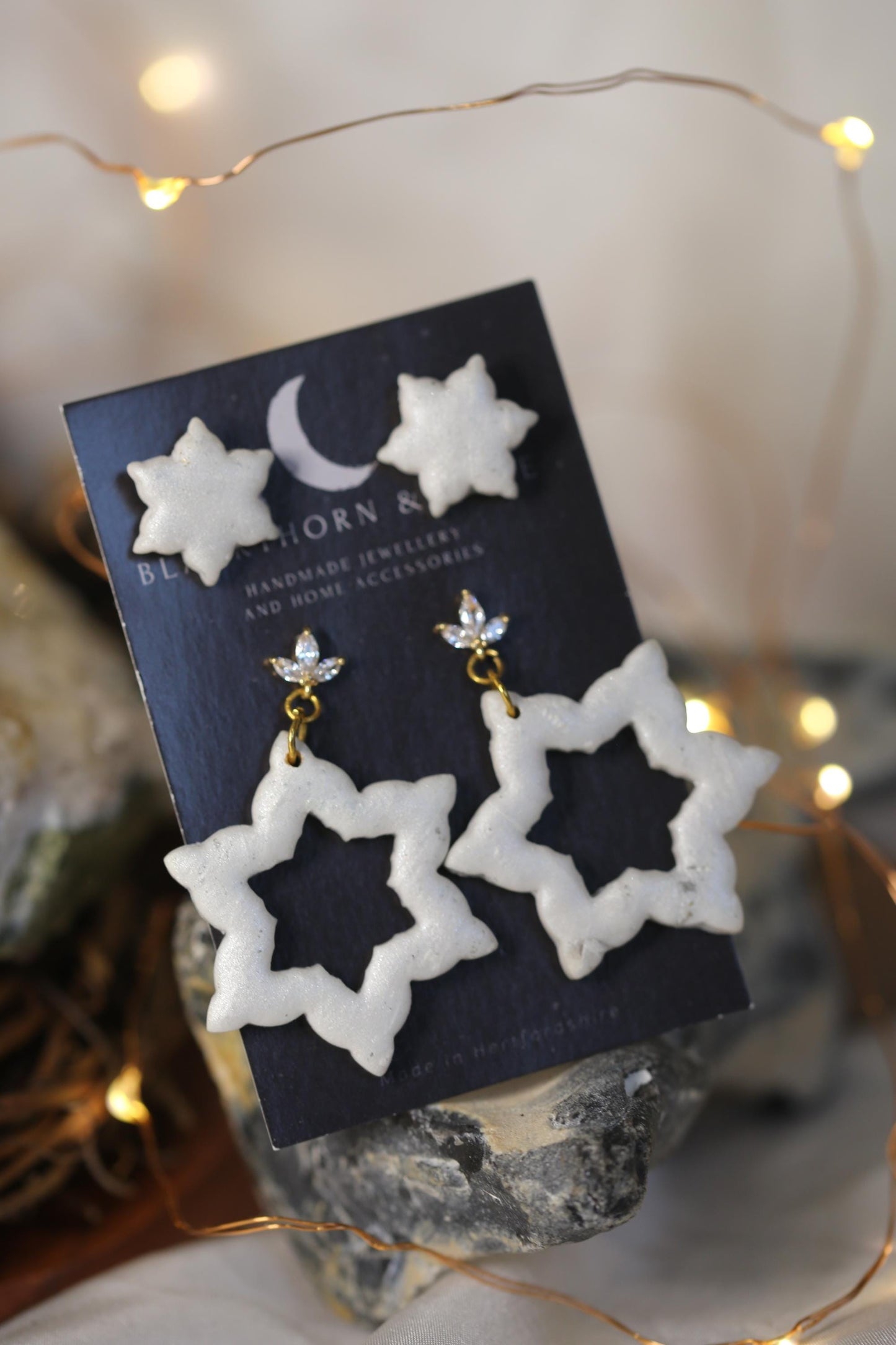 Double Snowflake Earrings Set