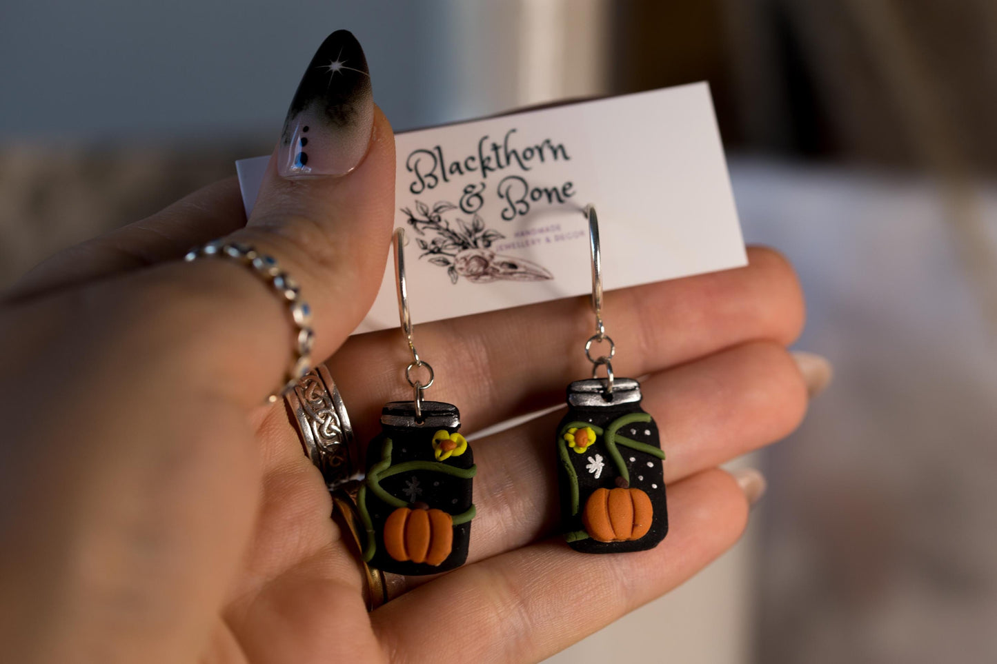 Mini Mason Jar with Pumpkin