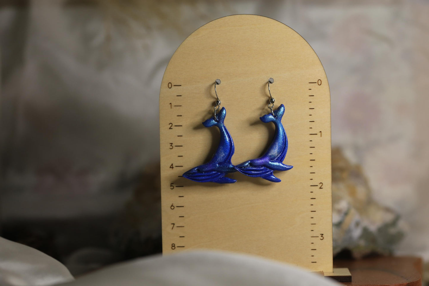 Blue Whale Earrings