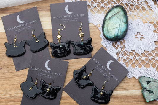 Celestial Cat Earrings