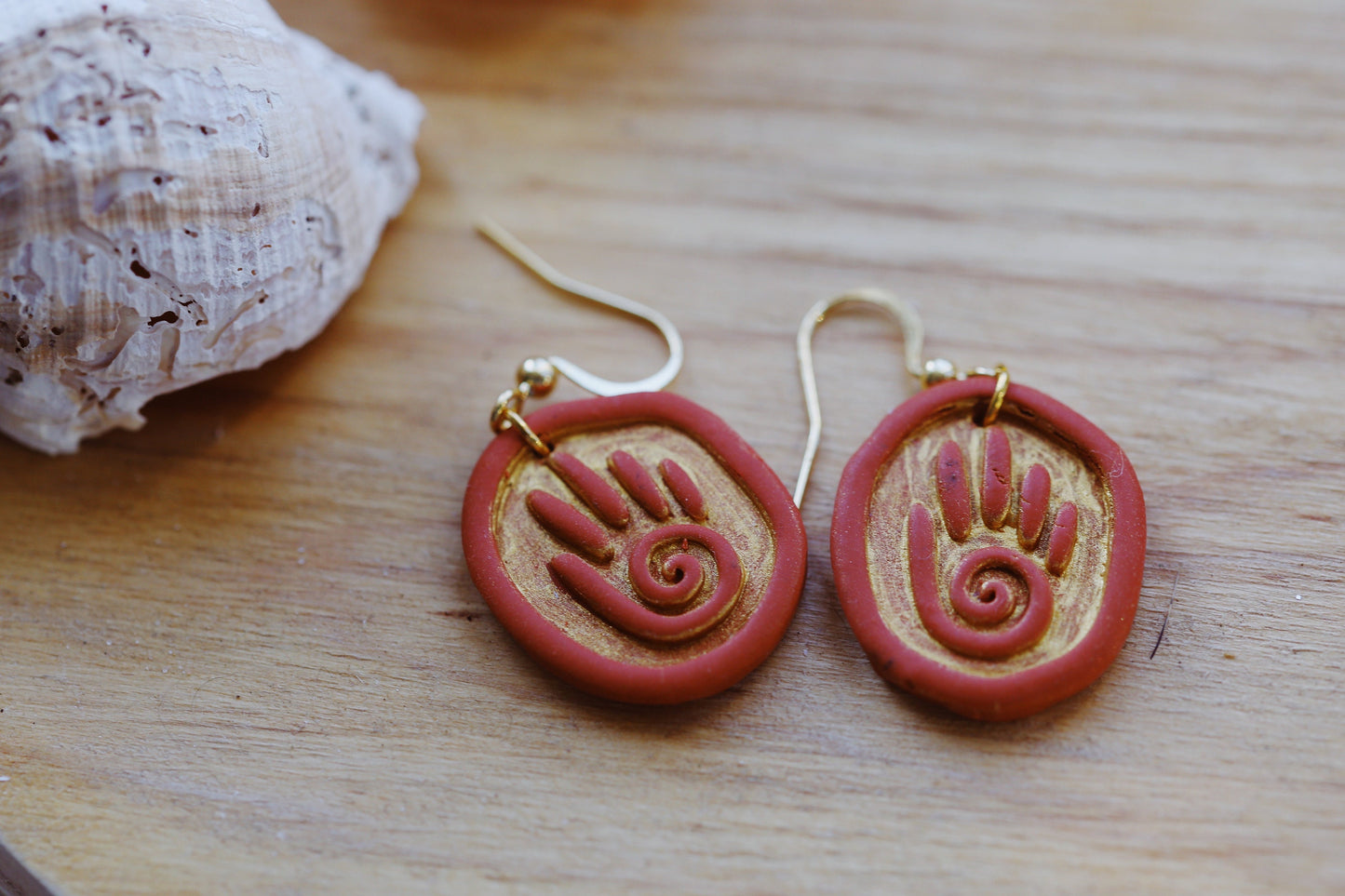 Handprint Cave Art Earrings