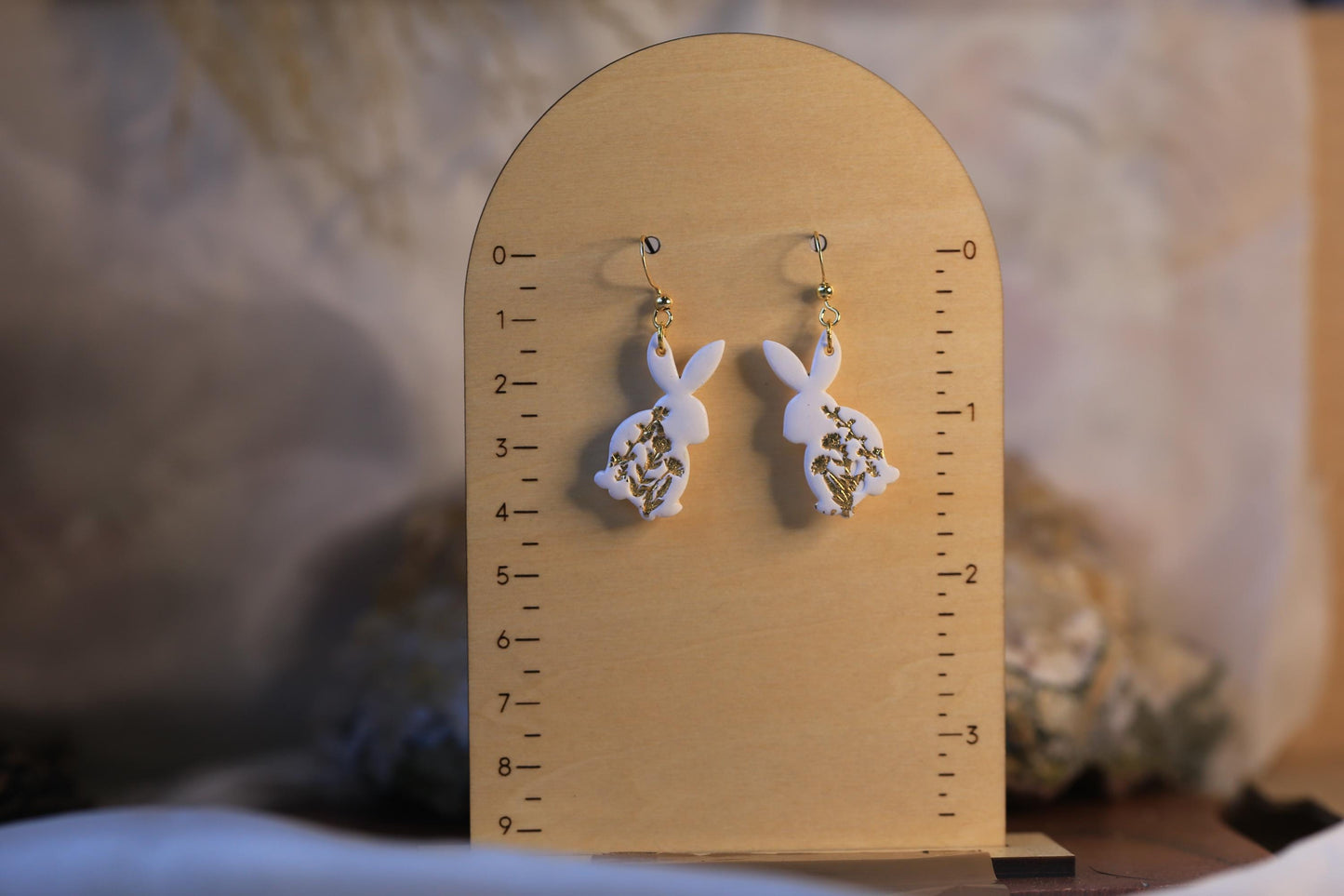 Folk Floral Hare Earrings