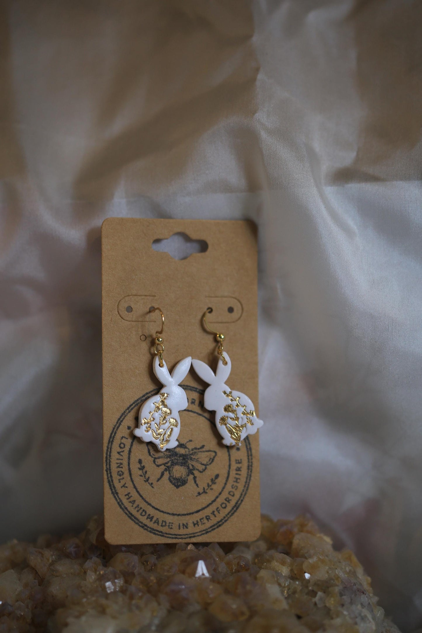 Folk Floral Hare Earrings