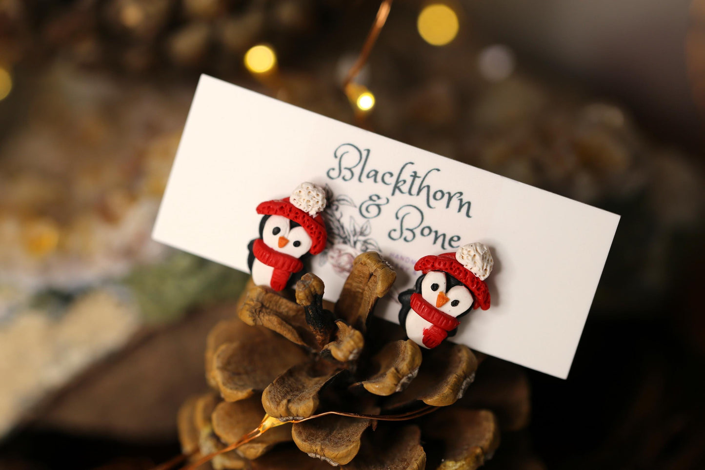 Winter Penguin Studs
