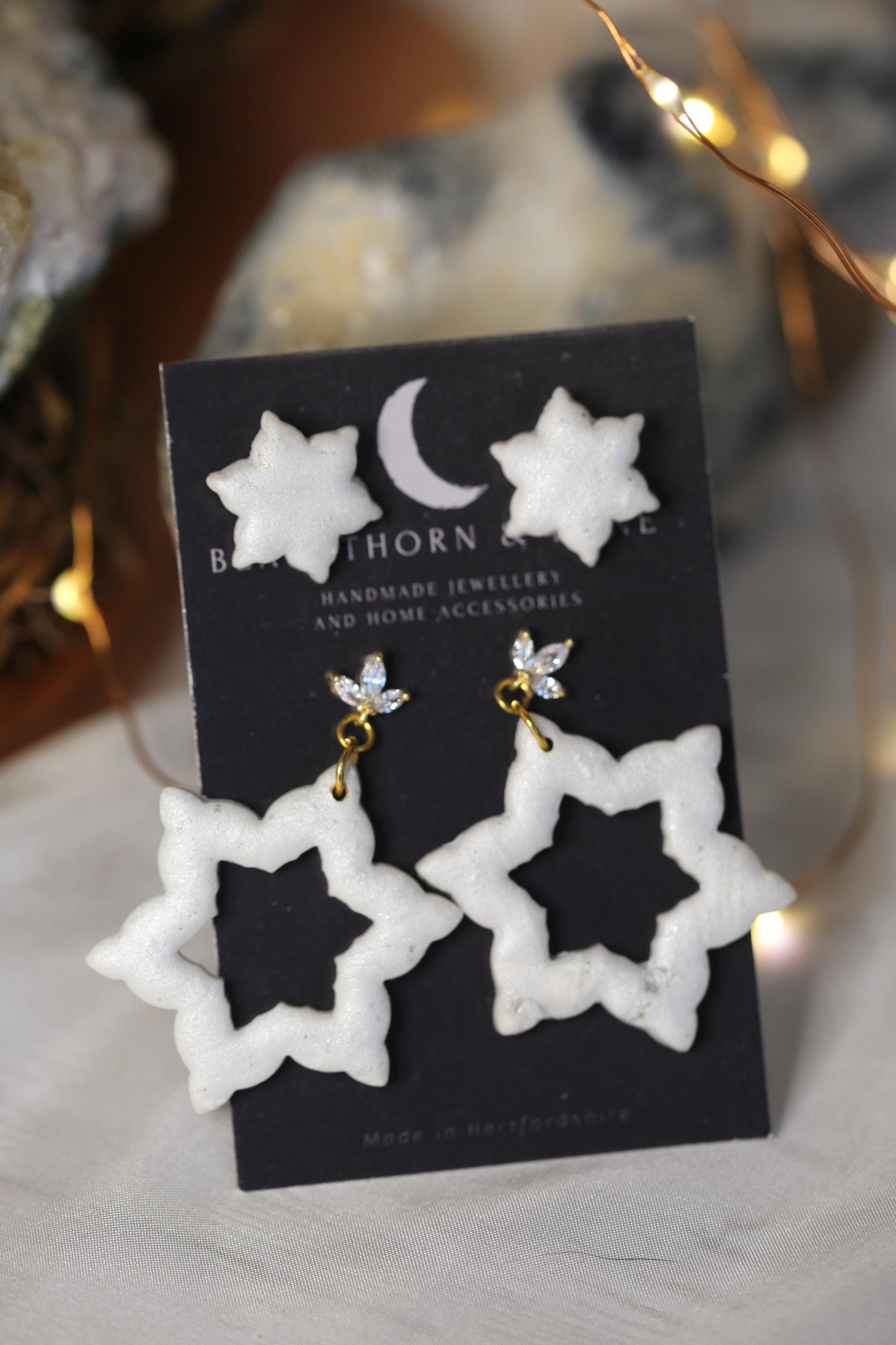 Double Snowflake Earrings Set