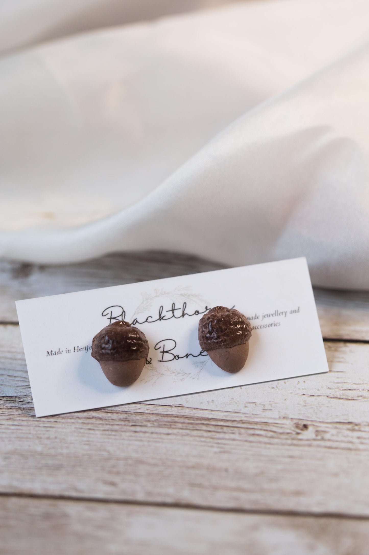 Handmade Acorn Stud Earrings