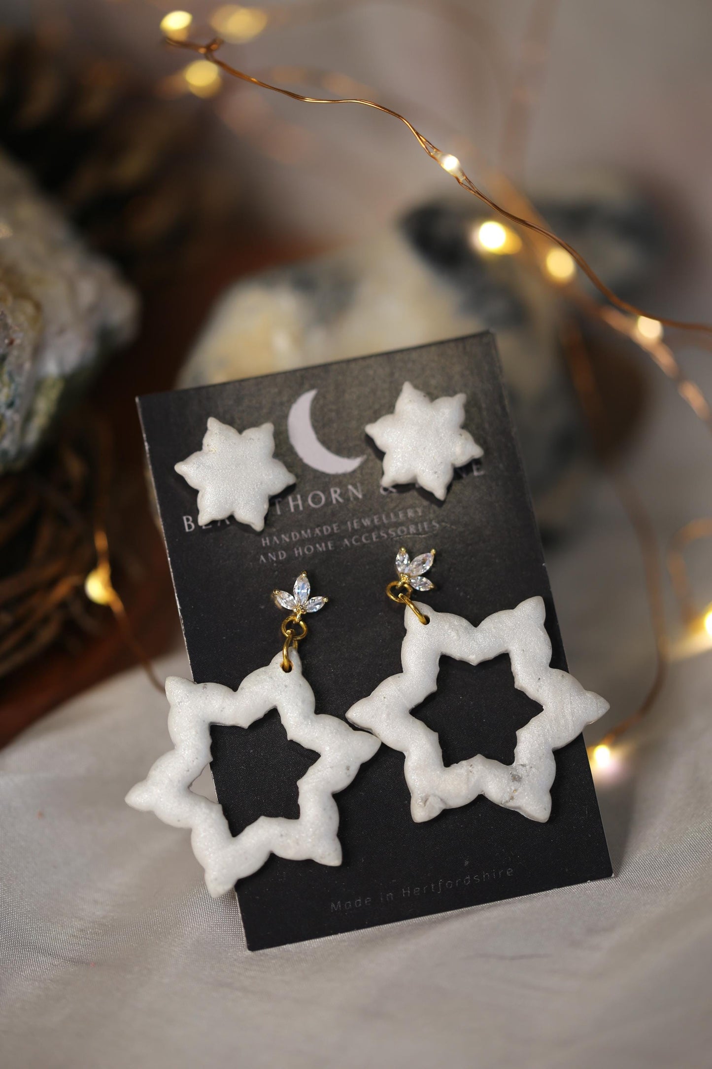 Double Snowflake Earrings Set