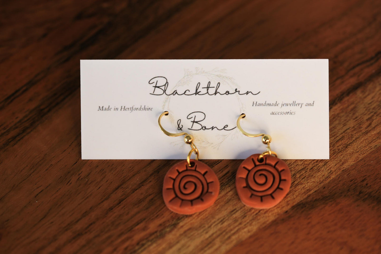 Ancient Sun Spiral Earrings