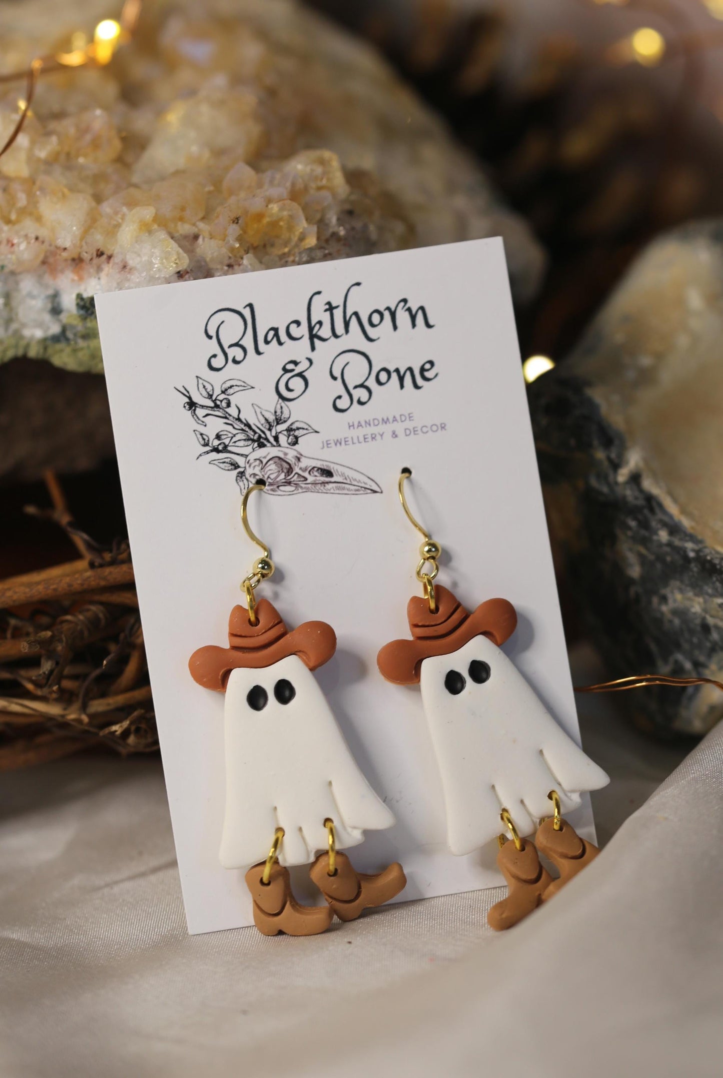 Ghost Cowboy Earrings