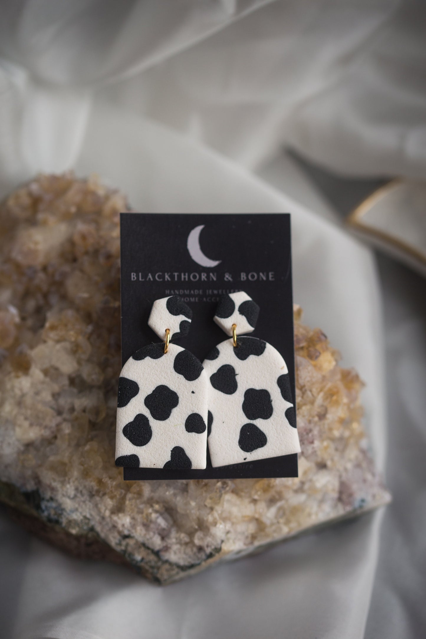 Statement Cow Print Earrings