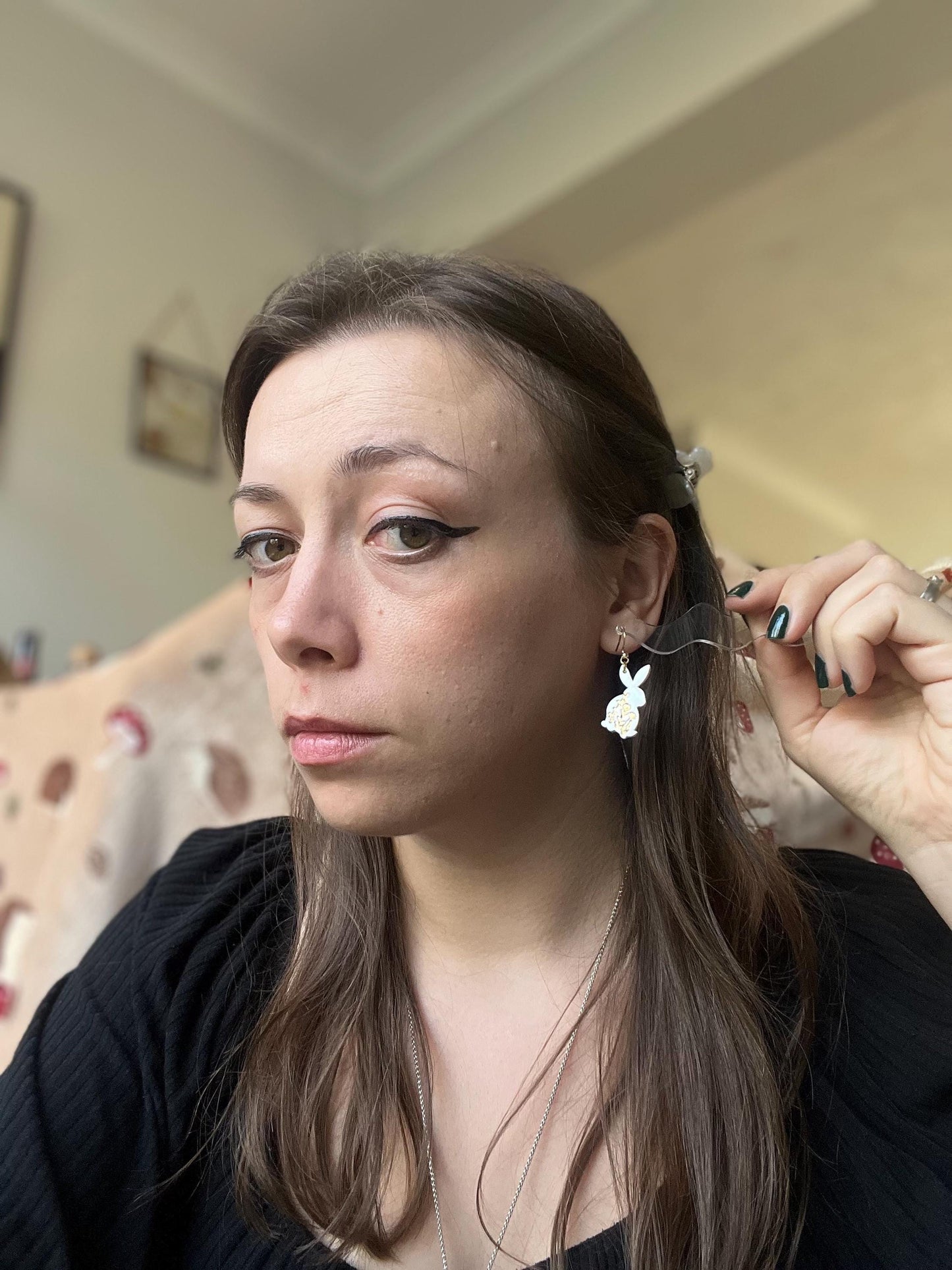 Folk Floral Hare Earrings