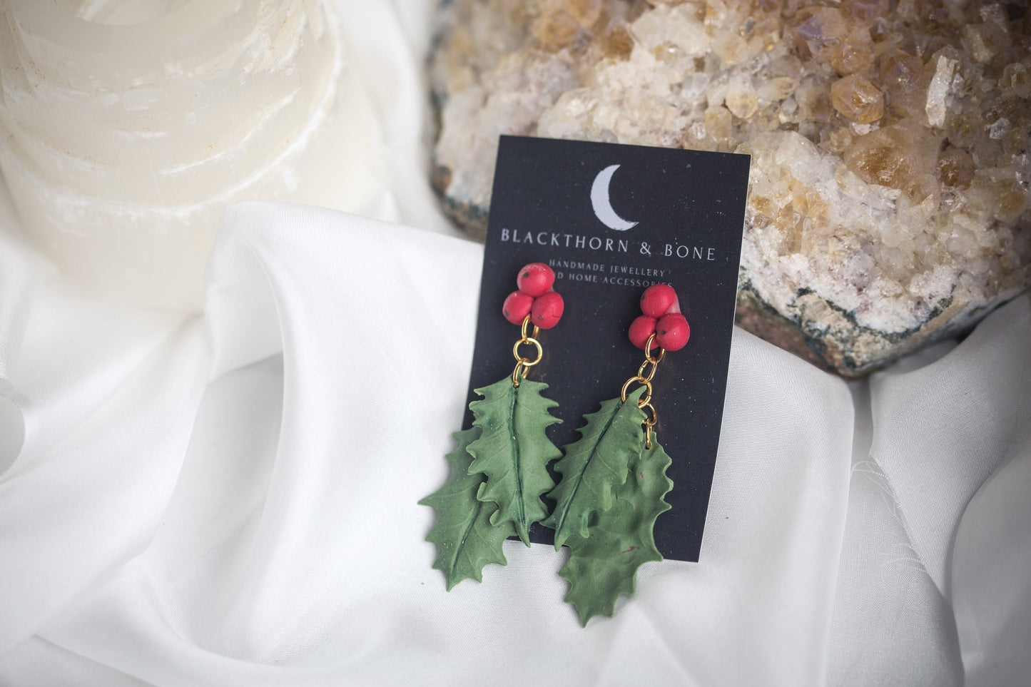 Christmas Holly Earrings