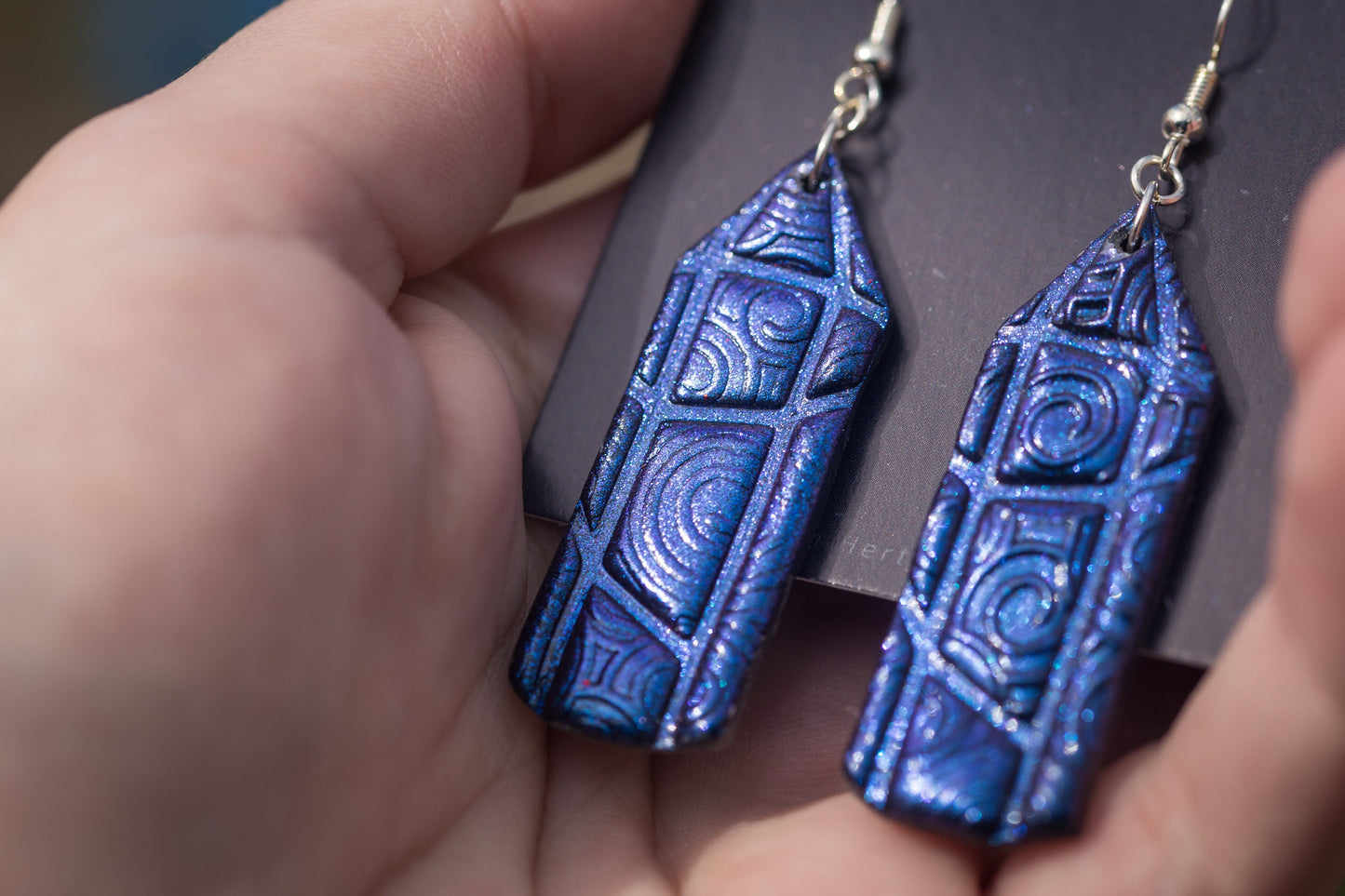 Handmade Purple Crystal Earrings