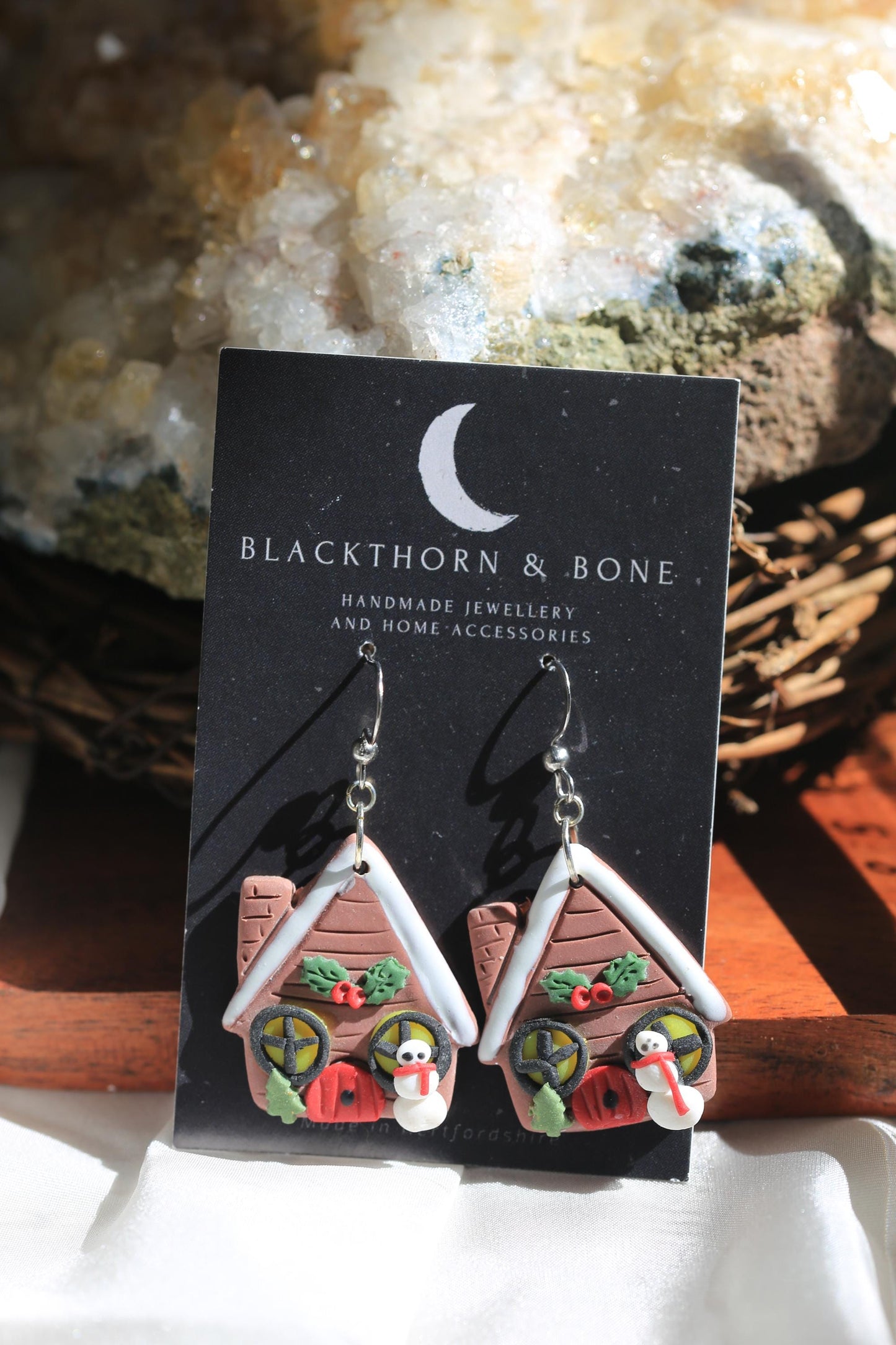 Gingerbread House Earrings