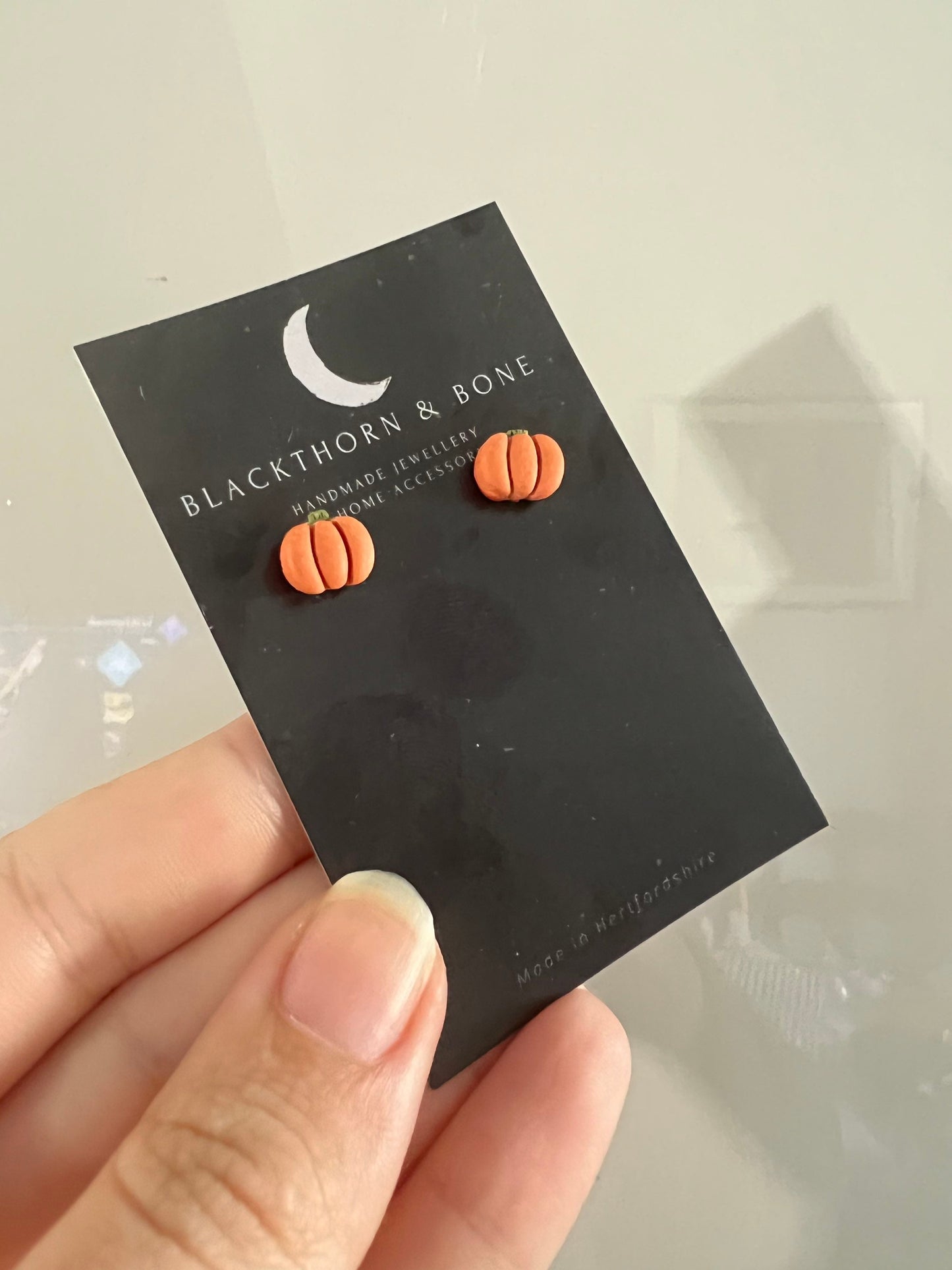 Miniature Pumpkin Stud Earrings