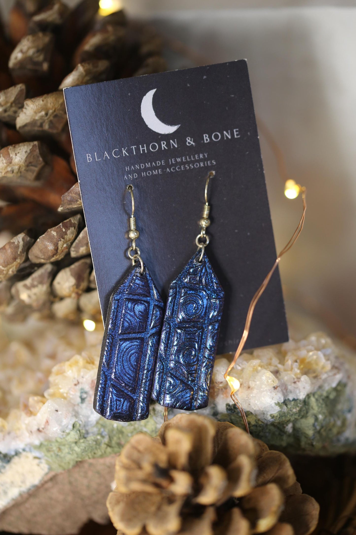Handmade Purple Crystal Earrings