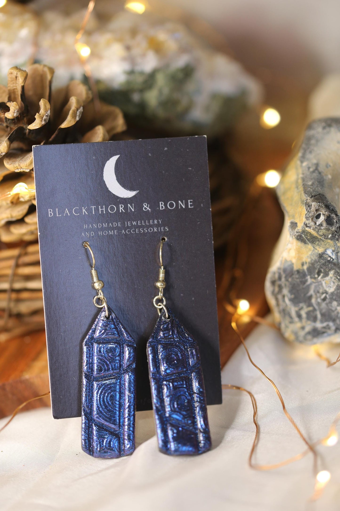 Handmade Purple Crystal Earrings