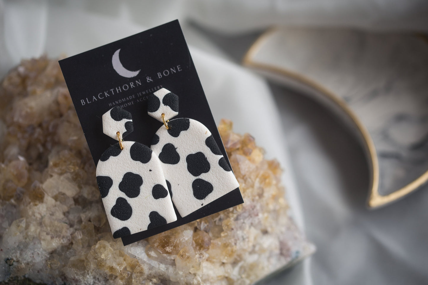 Statement Cow Print Earrings
