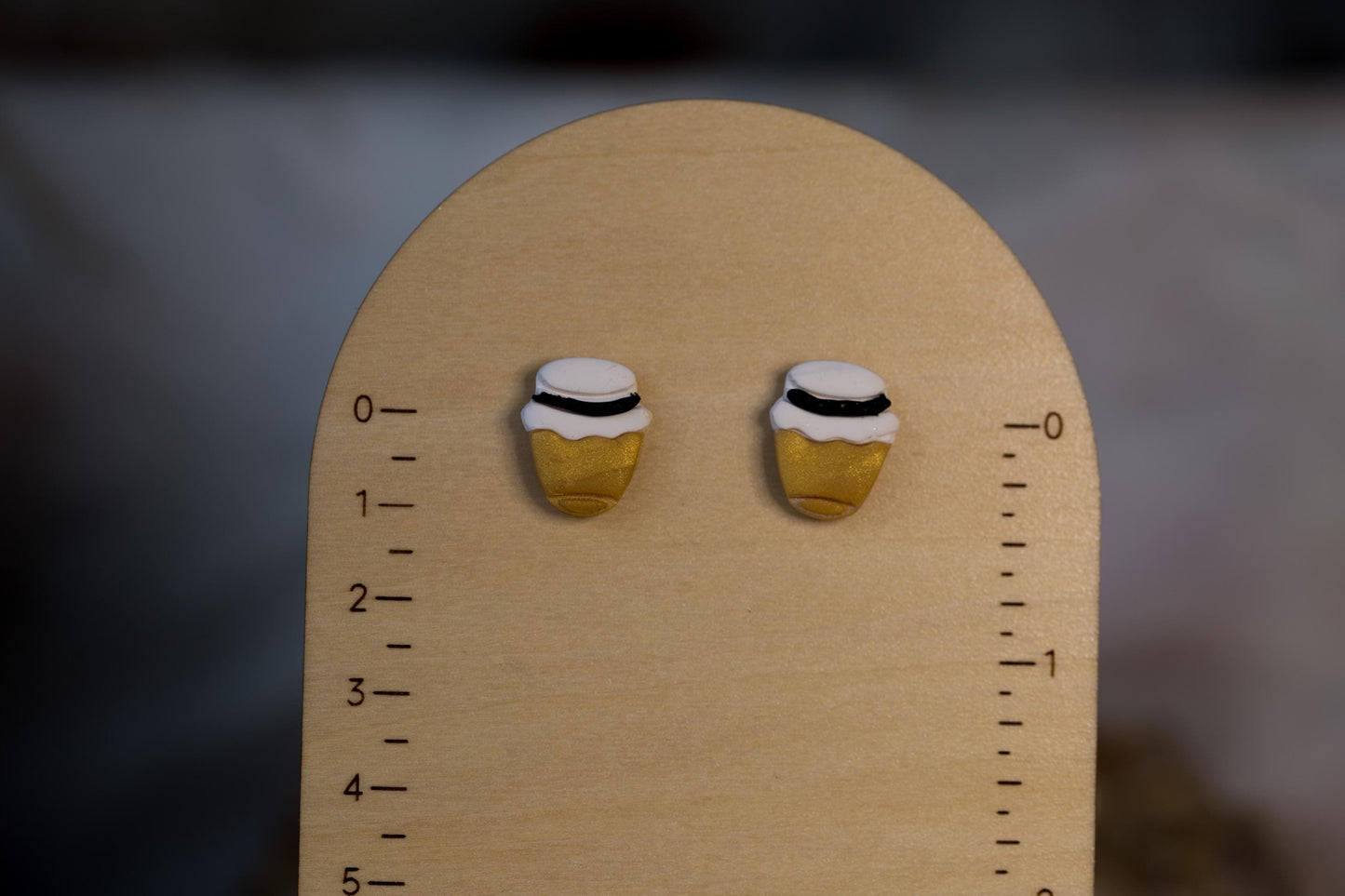 Bee Stud Earrings - Bee, Honeypot, Honeycomb Options