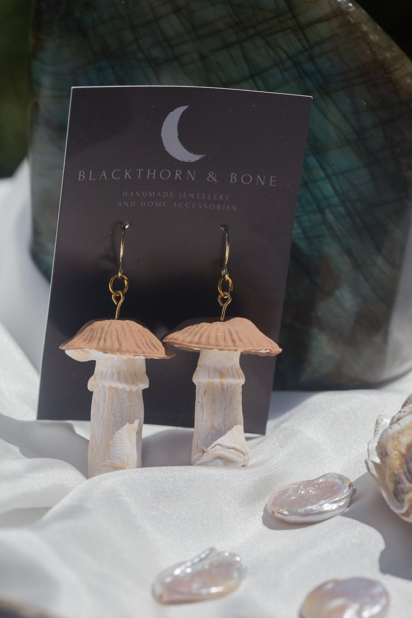 Handmade Realistic Mushroom Earrings
