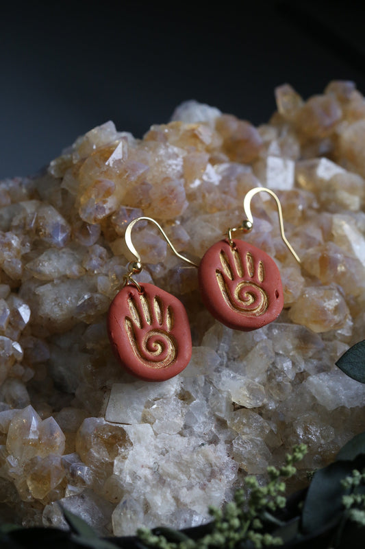 Ancient Handprint Earrings