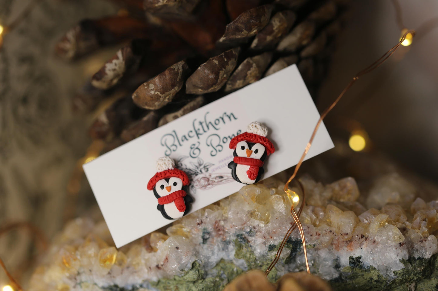 Winter Penguin Studs