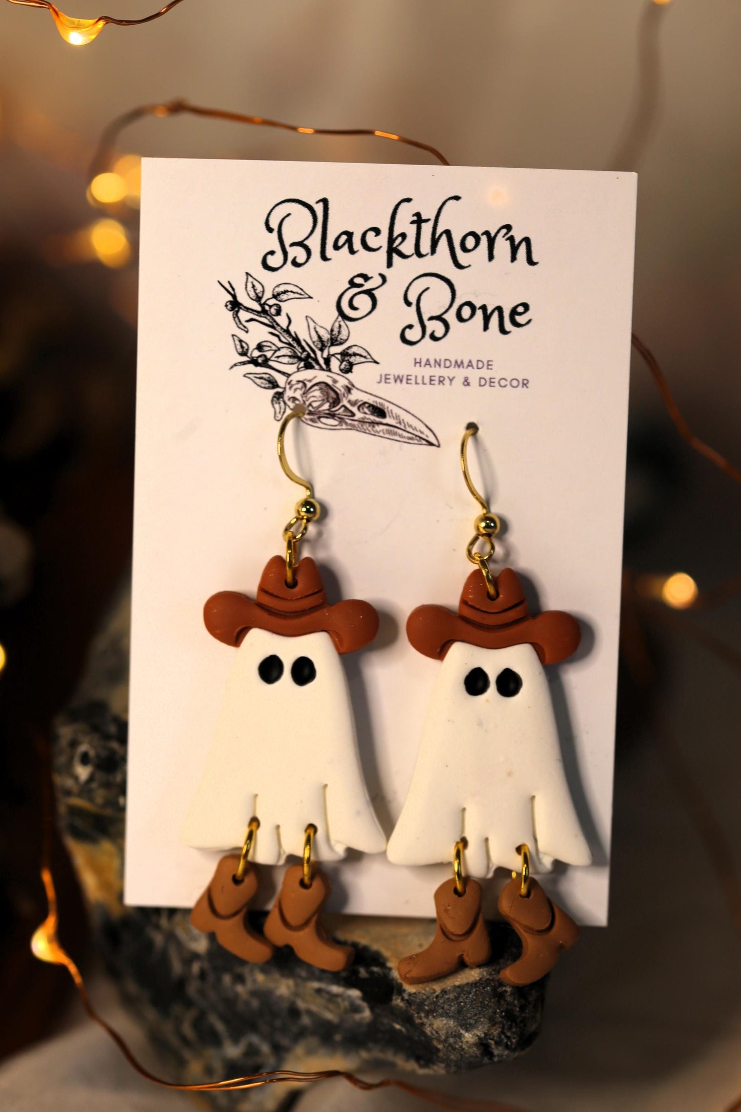 Ghost Cowboy Earrings