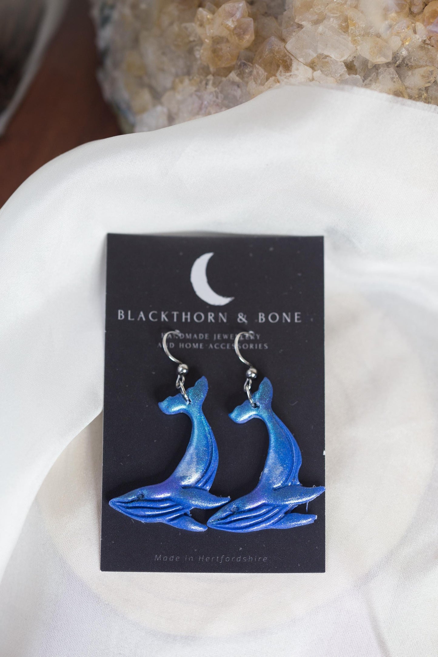 Blue Whale Earrings
