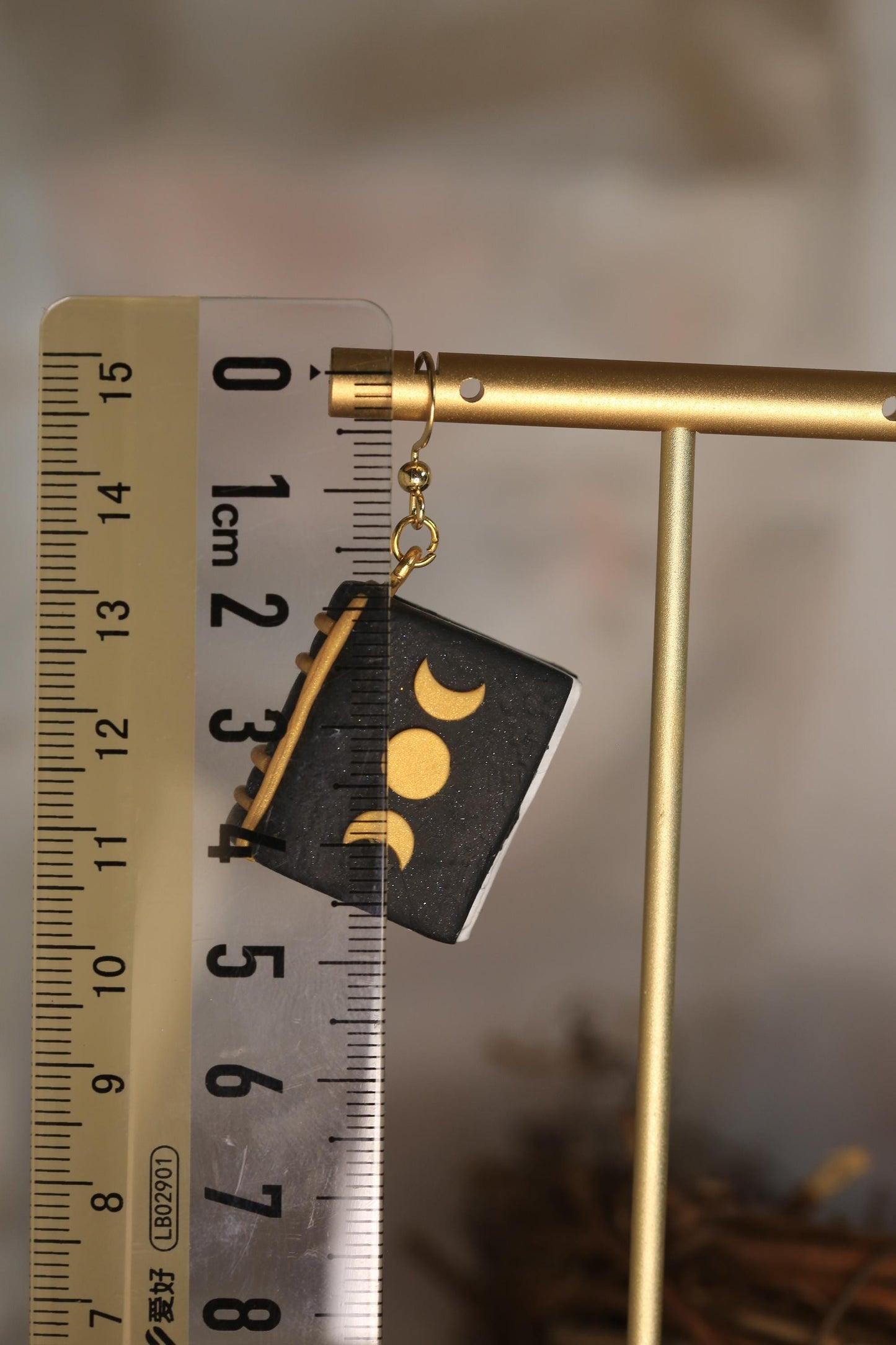 Handmade Witch Grimoire Spell Book Earrings