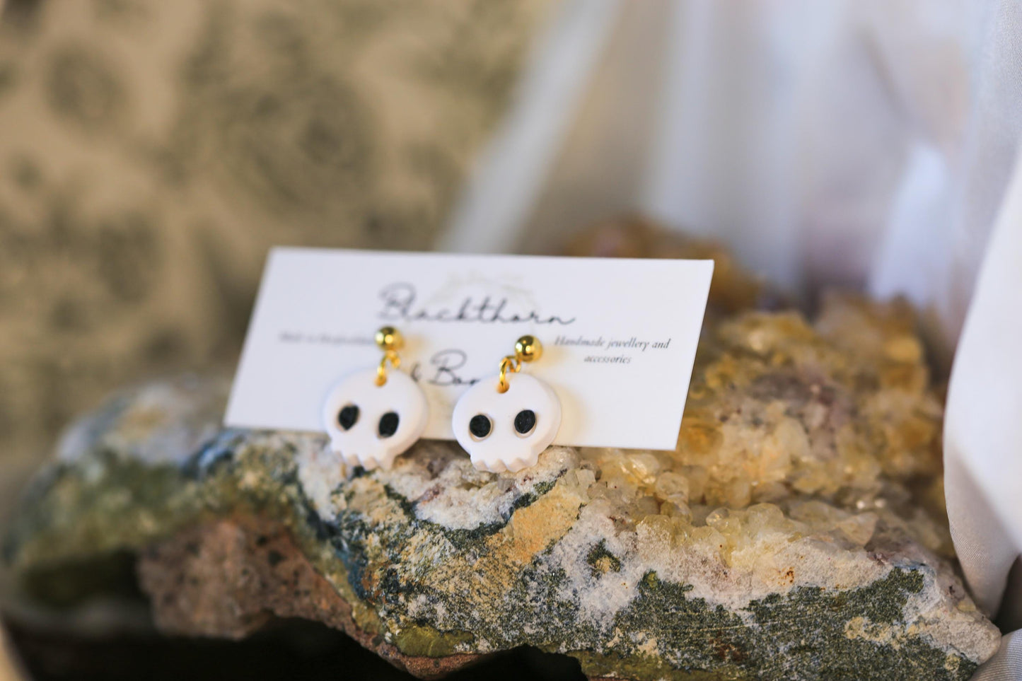 Tiny Skull Stud Earrings