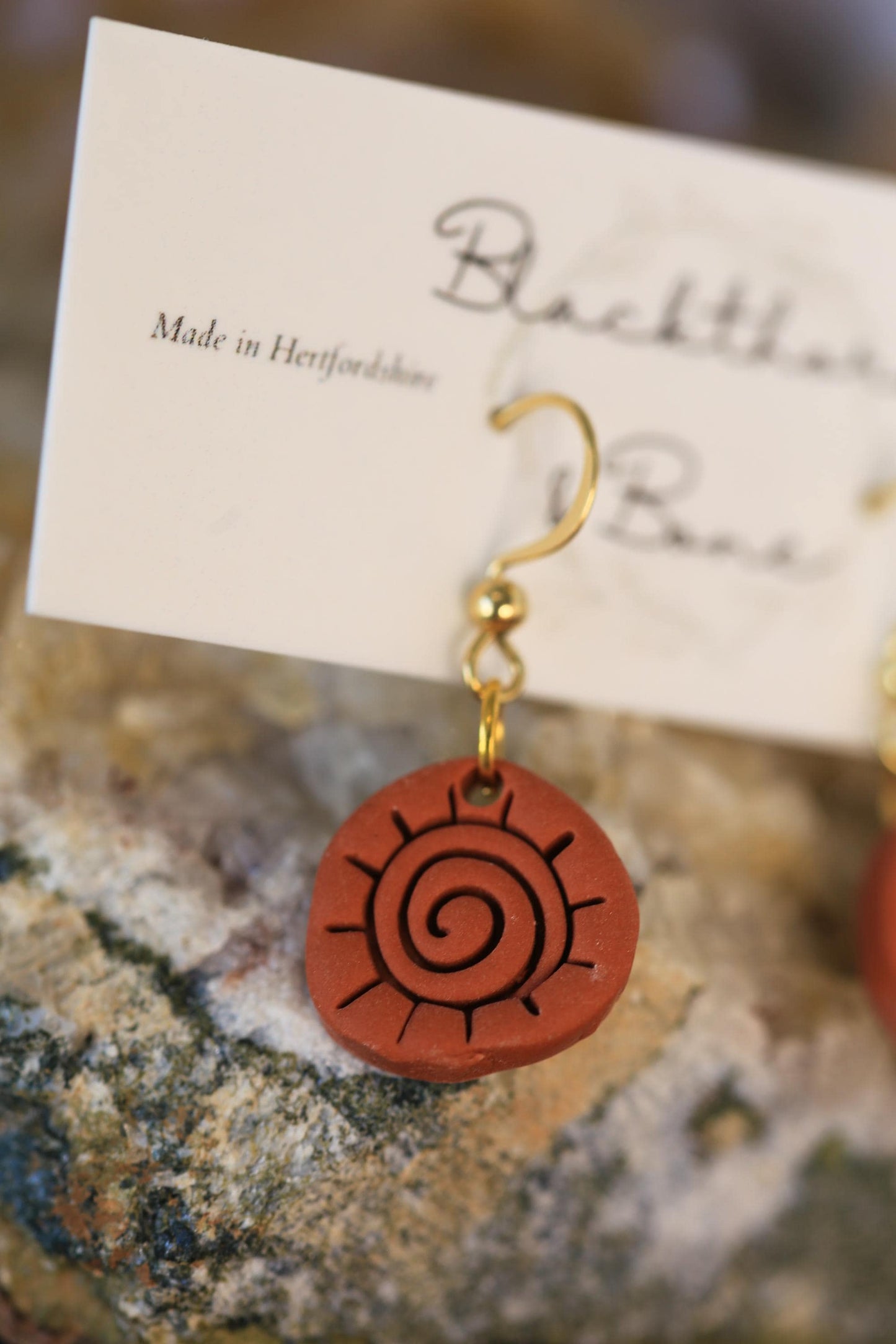 Ancient Sun Spiral Earrings