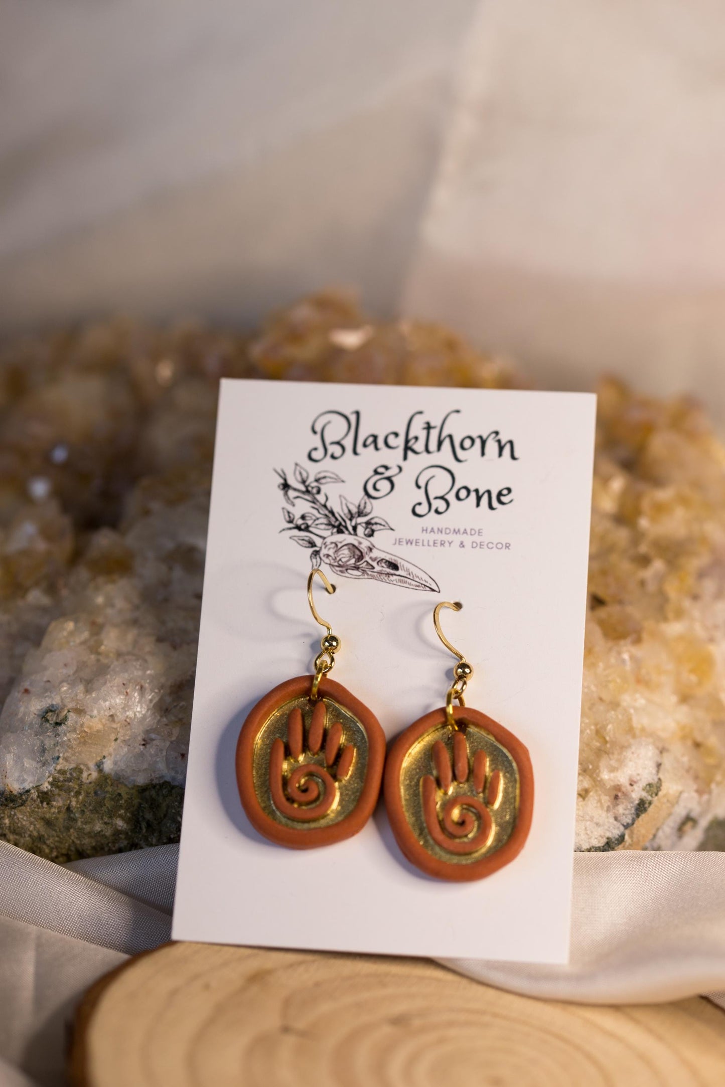 Handprint Cave Art Earrings